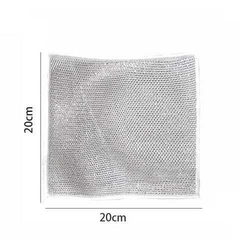 Pano Magico Inox de Ariar, Pano de Aço Inox, Kit 10 Panos de Limpeza, Pano pra Limpeza Pesada, Pano Reutilizavel, Pano para Polimento, Pano Resistente a Sujeira, Pano de Fio de Aço Inox, Pano Duravel para Cozinha, Pano de Limpeza, Kitchen&Co
