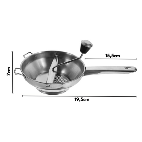 Espremedor de Batatas Inox, Moedor de Alimentos, Triturador de Vegetais, Prensa de Batatas, Utensílio de Cozinha Durável, Espremedor de Batatas, Espremedor de Alimentos, Espremedor Inox Manual, Moedor Inox, Moinho de Alimentos, Kitchen&Co