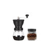 Conjunto Profissional Cafeteria Barista, Kit Barista Completo, Kit para Método V60, Acessorios para Cafe V60, Cafeteira Gooseneck Preta, Moedor Manual de Cafe, Jarra de Vidro Borossilicato, Suporte V60 de Vidro, Filtros de Papel Cafe, Kitchen&Co