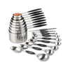 Conjunto Medidor Magnético De Aço Inox, Copos E Colheres Medidoras, 17 Peças, 9 Peças, Silicone Preto Ou Colorido, Design Duplo, Colheres Medidoras, Copos Medidores, Conjunto de Copos e Colheres Medidoras, Kit de Medição Completo, Kitchen&Co