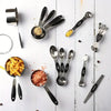 Conjunto Medidor Magnético De Aço Inox, Copos E Colheres Medidoras, 17 Peças, 9 Peças, Silicone Preto Ou Colorido, Design Duplo, Colheres Medidoras, Copos Medidores, Conjunto de Copos e Colheres Medidoras, Kit de Medição Completo, Kitchen&Co