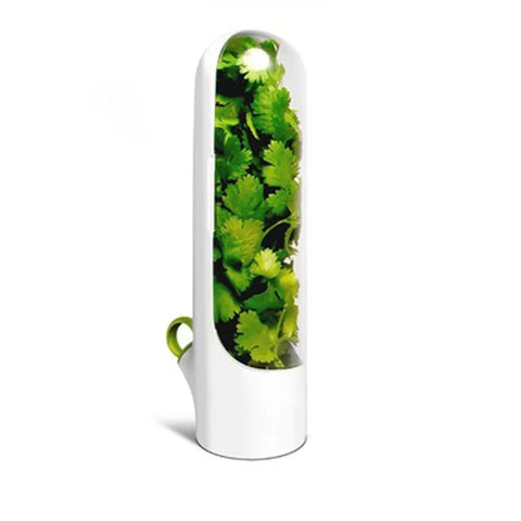 Conservador de Ervas Frescas, Porta Temperos para Geladeira, Utensílio para Armazenar Ervas, Porta Ervas Frescas Compacto, Conservador de Manjericão e Coentro, Porta Temperos Ecológico, Produto para Prolongar Frescor de Ervas, Kitchen&Co