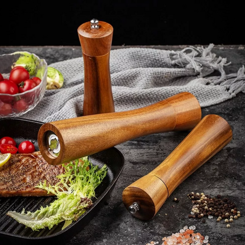 Moedor de Pimenta, Moedor de Madeira, Conjunto de Moedores, Utensílios de Cozinha, Moedor de Cerâmica, Ajustável, Cozinha Elegante, Moedor Elegance, Kitchen&Co
