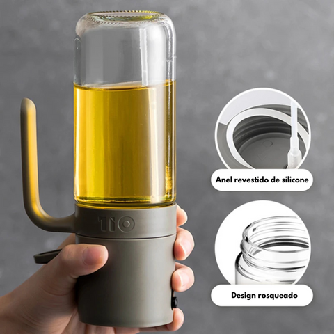 Pulverizador De Azeite, Vidro Borossilicato, Névoa Fina, Dispensador De Óleo, Controle De Gordura, Acessório De Cozinha, Borrifador de Óleo, Spray de Óleo, Pulverizador de Óleo, Borrifador de Azeite, Spray de Azeite, Kitchen&Co