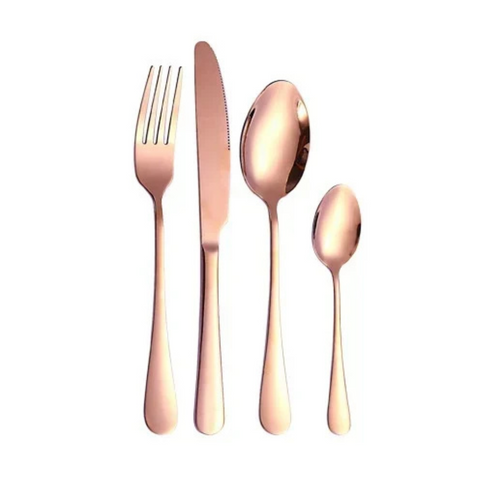 Talheres, Faca, Garfo, Colher de Sopa, Faca de Carne, Talheres Pretos, Faqueiro Preto, Faqueiro Aço Inox, Talheres Inox, Faqueiro Inox, Faqueiro Frutacor, Faqueiro Preto, Faqueiro Rosé Kitchen&Co