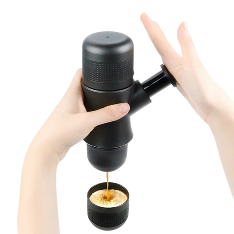 Mini Maquina Espresso Manual, Maquina de Cafe Portatil, Cafeteira Manual de Pressao, Cafeteira Portatil de Aço Inox, Maquina de Cafe para Viagem, Maquina de Espresso para Acampamento, Cafeteira Compacta e Portatil, Maquina de Cafe, Kitchen&Co