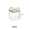 Potes De Armazenamento PET E Bambu, Potes Herméticos, Tamanhos Variáveis, Vedação Hermética, Organização De Cozinha,Seguro Para Alimentos, Porta Temperos, Organizador de Cozinha, Pote de Armazenamento, Recipiente de Armazenamento, Kitchen&Co