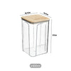 Potes De Armazenamento PET E Bambu, Potes Herméticos, Tamanhos Variáveis, Vedação Hermética, Organização De Cozinha,Seguro Para Alimentos, Porta Temperos, Organizador de Cozinha, Pote de Armazenamento, Recipiente de Armazenamento, Kitchen&Co