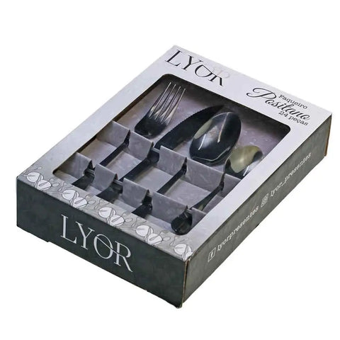 Talheres, Faca, Garfo, Colher de Sopa, Faca de Carne, Talheres Pretos, Faqueiro Preto, Faqueiro Aço Inox, Talheres Inox, Faqueiro Inox, Faqueiro Kitchen&Co