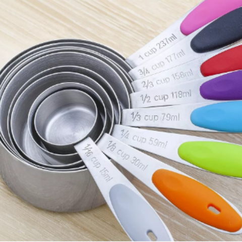 Conjunto Medidor Magnético De Aço Inox, Copos E Colheres Medidoras, 17 Peças, 9 Peças, Silicone Preto Ou Colorido, Design Duplo, Colheres Medidoras, Copos Medidores, Conjunto de Copos e Colheres Medidoras, Kit de Medição Completo, Kitchen&Co
