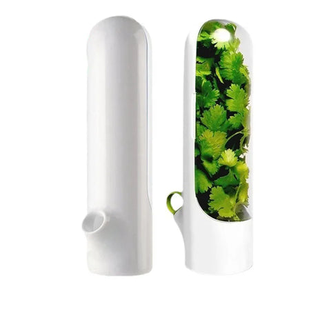 Conservador de Ervas Frescas, Porta Temperos para Geladeira, Utensílio para Armazenar Ervas, Porta Ervas Frescas Compacto, Conservador de Manjericão e Coentro, Porta Temperos Ecológico, Produto para Prolongar Frescor de Ervas, Kitchen&Co