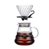 Conjunto de café coado, jarra de vidro borossilicato, coador manual em espiral, preparo de café pour over, resistente a altas temperaturas, coador de vidro V-shape, acessório de café premium, jarra de 600ml, utensílios de café elegante Kitchen&Co