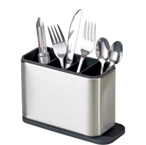 Escorredor de Talheres, Porta Talheres Inox, Organizador de Talheres, Escorredor Inox, Utensílios de Cozinha, Porta Talheres com Compartimentos, Cozinha Organizada