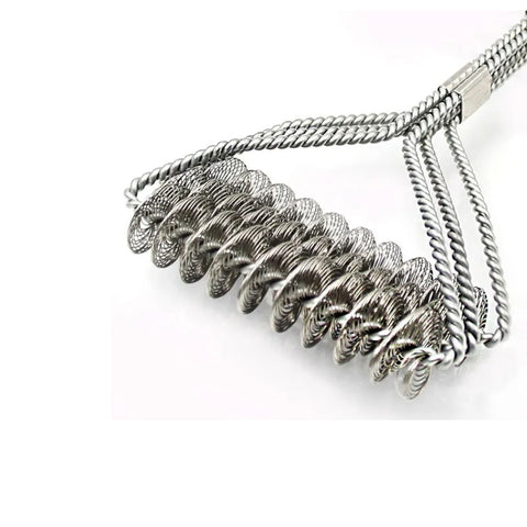 Escova para Churrasqueira, Escova de Aço Inox, Limpeza de Grelha, Acessório de Churrasco, Escova Antiaderente, Escova de Limpeza, Churrasqueira Limpa, Ferramenta para Grelha, Escova Profissional, Limpeza de Churrasqueira