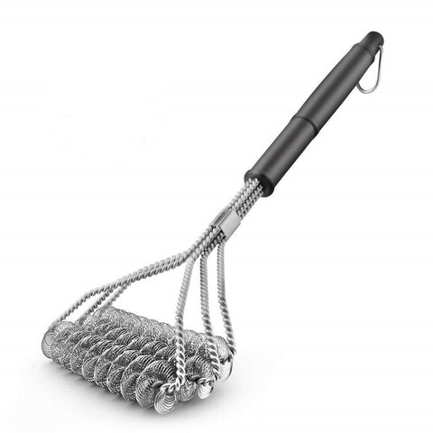 Escova para Churrasqueira, Escova de Aço Inox, Limpeza de Grelha, Acessório de Churrasco, Escova Antiaderente, Escova de Limpeza, Churrasqueira Limpa, Ferramenta para Grelha, Escova Profissional, Limpeza de Churrasqueira