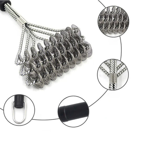 Escova para Churrasqueira, Escova de Aço Inox, Limpeza de Grelha, Acessório de Churrasco, Escova Antiaderente, Escova de Limpeza, Churrasqueira Limpa, Ferramenta para Grelha, Escova Profissional, Limpeza de Churrasqueira