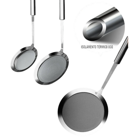 Peneira para Chá, Peneira Inox, Malha Fina, Escumadeira, Escorredor Inox, Coador para Suco, Coador Multiuso, Coador de Aço Inoxidável, Acessórios para Cozinha.
