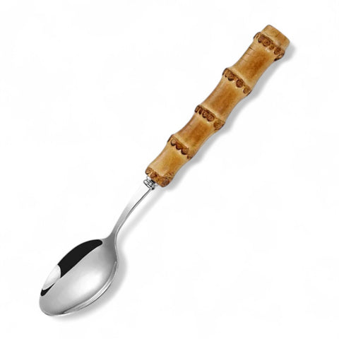 Conjunto de Talheres de Inox e Bambu – 24 Peças