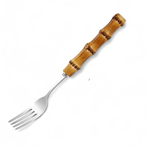 Conjunto de Talheres de Inox e Bambu – 24 Peças