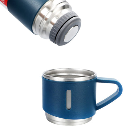 Garrafa Térmica, Garrafa Inox, Térmica 500ml, Garrafa com Xícara, Vacuum Flask, Café, Chá, Bebida Quente, Bebida Fria, Cozinha, Presente