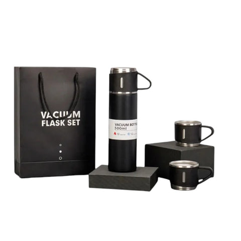 Garrafa Térmica, Garrafa Inox, Térmica 500ml, Garrafa com Xícara, Vacuum Flask, Café, Chá, Bebida Quente, Bebida Fria, Cozinha, Presente
