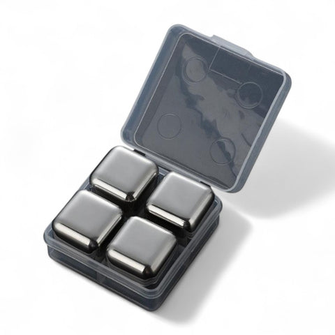Presente para Amantes de Whisky, Pedras para Whisky, Pedras de Gelo em Aço Inox, Gelo Reutilizável, Gelo para Drinks, Gelo Inox, Cubos de Gelo Reutilizáveis, Cooler para Bebidas.
