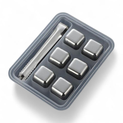 Presente para Amantes de Whisky, Pedras para Whisky, Pedras de Gelo em Aço Inox, Gelo Reutilizável, Gelo para Drinks, Gelo Inox, Cubos de Gelo Reutilizáveis, Cooler para Bebidas.
