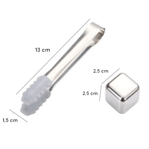 Presente para Amantes de Whisky, Pedras para Whisky, Pedras de Gelo em Aço Inox, Gelo Reutilizável, Gelo para Drinks, Gelo Inox, Cubos de Gelo Reutilizáveis, Cooler para Bebidas.
