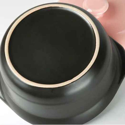Panela De Cerâmica, Casserole Oriental, Panela Com Tampa Rosa, Panela Para Sopa, Panela Alta Temperatura, Utensílio Coreano, Panela Boca Larga, Panela Resistente Ao Calor, Panela Estilosa, Panela Para Cozidos, Cassarola, Cassarola de Cerâmica, Cassarola Antiarente