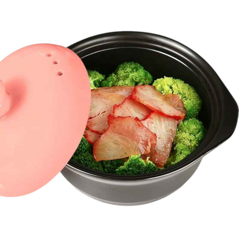 Panela De Cerâmica, Casserole Oriental, Panela Com Tampa Rosa, Panela Para Sopa, Panela Alta Temperatura, Utensílio Coreano, Panela Boca Larga, Panela Resistente Ao Calor, Panela Estilosa, Panela Para Cozidos, Cassarola, Cassarola de Cerâmica, Cassarola Antiarente
