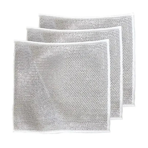 Pano Mágico Inox de Ariar, Pano de Aço Inox, Kit com 10 Panos de Limpeza, Pano pra Limpeza Pesada, Pano Reutilizavel, Pano para Polimento, Pano Resistente a Sujeira, Pano de Fio de Aço Inox, Pano Duravel para Cozinha, Pano de Limpeza, Kitchen&Co