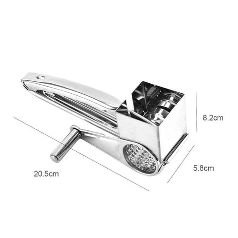 Ralador De Queijo, Ralador Giratório, Utensílio De Cozinha, Ralador Manual Inox, Ralador Para Legumes, Ralador Para Chocolate, Ralador De Batata, Ralador Para Gengibre, Cortador Giratório, Acessório Culinário, Ralador de Queijo, Ralador de Queijo Giratório, Ralador