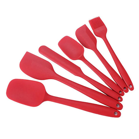 Conjunto Espátulas de Silicone vermelha - Kitchen & Co