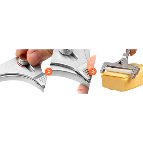 Kit Fatiador de Queijo Ajustável em Inox com Espátula
