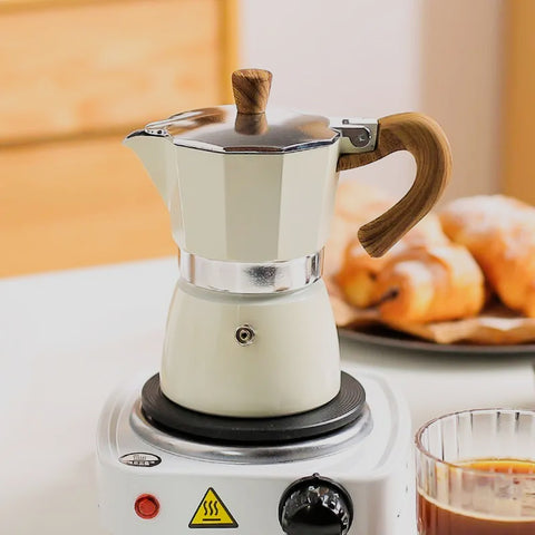 Cafeteira Italiana Branca 150ml - kitchen & Co.