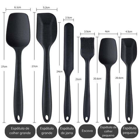 Conjunto Espátulas de Silicone - Kitchen & Co