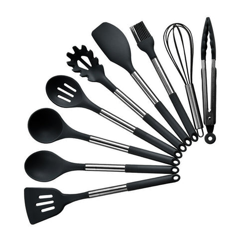 Utensilíos de Silicone preto - Kitchen & Co